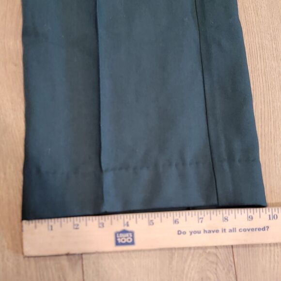 Vintage HAPPY LEGS Green HIGH WAISTED PLEATED TROUSERS Womens Size 5 Made In USA - Picture 9 of 11